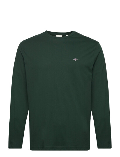 GANT Reg Shield Ls T-Shirt - Green - M