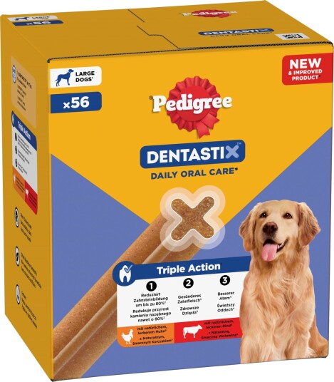 Pedigree Dentastix Dog Tannpleiesnacks For Små Hunder Store Hunder 56 Stk 5 10 kg 25 kg