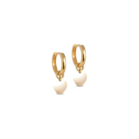 Enamel Copenhagen Amore Hoops Daisy Gullfarge Hvit 20 mm
