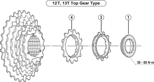 Shimano klinge 13 tanns til kassette CS-HG70 og HG50