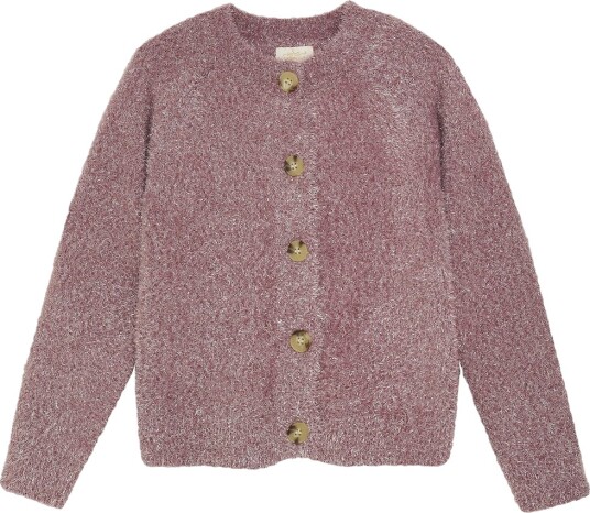 Creamie Cardigan Strikk Glitter Knust Berry Creamie 11 12 år 146 152 Cardigan Lilla