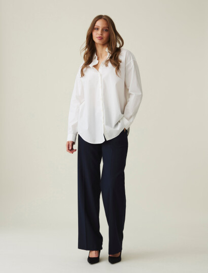 Lexington Clothing Pernilla Organic Cotton Poplin Shirt   White   S