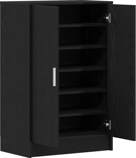  Skoskap svart eik 60x35x92 cm konstruert tre