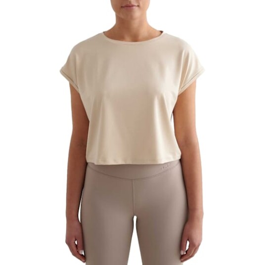Aim'n Treningstopp Soft Basic Roll Sleeve Top Beige