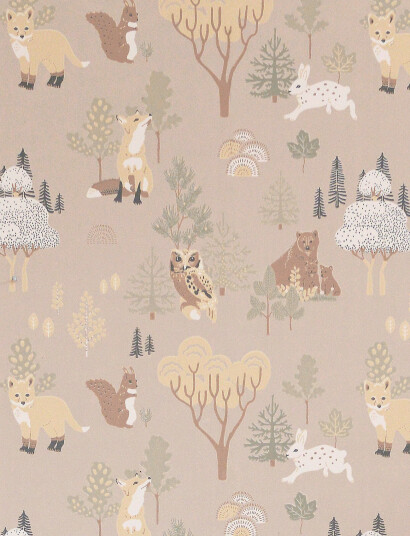 Majvillan Wallpaper Deep Forest Soft Beige Beige 1005X 53CM