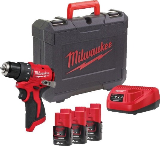 Milwaukee Batteridrill M12 Blddrc-203C 3X2Ah Milwaukee Batteridrill M12 Blddrc-203C 3X2Ah