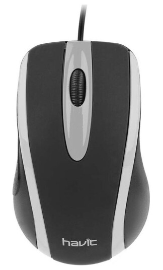 Havit MS753 Universalmus Ergonomisk med Optisk Sensor Svart/Blå Havit MS753 Universalmus Ergonomisk med Optisk Sensor Svart/Blå