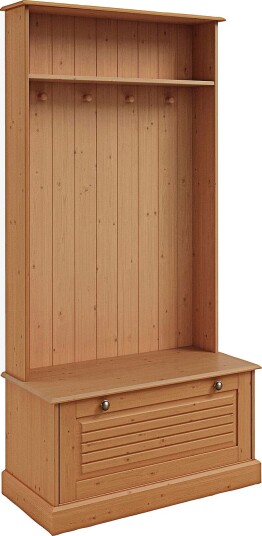 Loft24Mille Garderobe med 1 klaffdør i furuBrunGarderobeskap & klesskap Loft24Mille Garderobe med 1 klaffdør i furuBrunGarderobeskap & klesskap