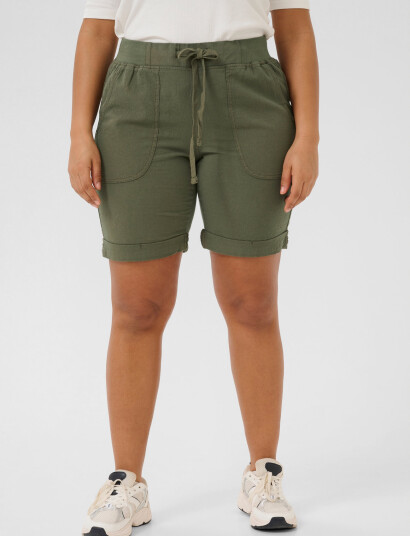 Kaffe Curve Kcnana Shorts - Khaki green - 50