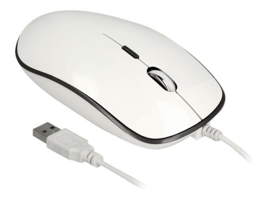 Delock - Mus - Høyre- Og Venstrehåndet - Optisk - 4 Knapper - Kablet - Usb - Antrasitt, Glanshvit - Løsvekt Delock - Mus - Høyre- Og Venstrehåndet - Optisk - 4 Knapper - Kablet - Usb - Antrasitt, Glanshvit - Løsvekt
