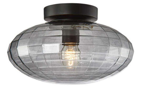 Halo Designs Mesh taklampe 28 cm - Svart/Røykfarget