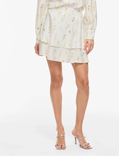 Vila Vigiti Lore Hw Short Skirt   White   36