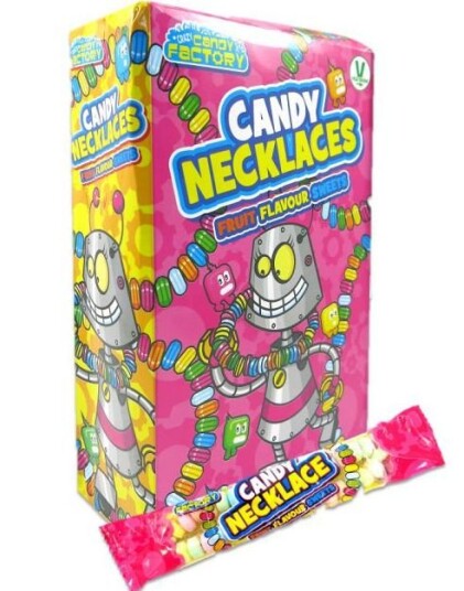 30 stk Candy Necklace / Godteri Halskjede   Hel Eske