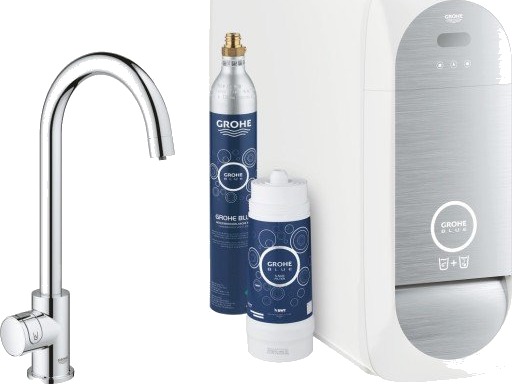 GROHE BLUE HOME MONO KJØKKENARMATUR M/C-TUT OPPSTARTSSETT KROM