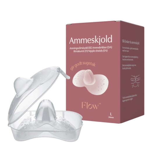 Flow Silicone Nursing Shields Large 2pcs