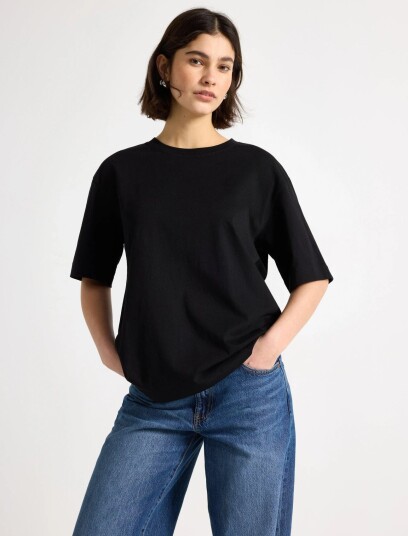 Lindex Oversized T Shirt Black XL