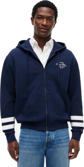 Tommy Hilfiger Nautical Tipped Hdd Zip Through   Navy   S