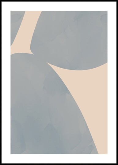 Curved Balance Abstract Shapes Plakat Plakat / 30x40cm