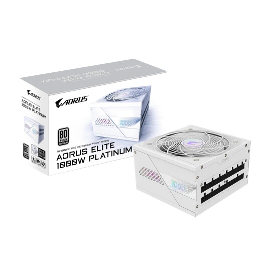 Gigabyte Aorus Elite P ICE 1000W strømforsyningsenhet (sort)