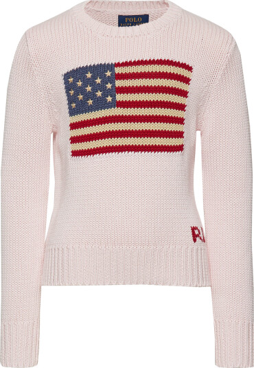 Ralph Lauren Kids Flag Cotton Crewneck Sweater - Pink - 132-140