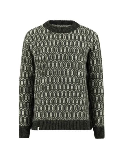 Ulvang Echo Crew Sweater Mens Charcoal Melange/off White M Ulvang Echo Crew Sweater Mens Charcoal Melange/off White M