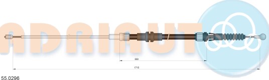 ADRIAUTO 55.0296 Tautrekk håndbremse