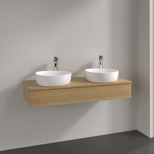 Villeroy & Boch Antao Servantskap med 1 skuff 120x50x19 cm m/lys Eik