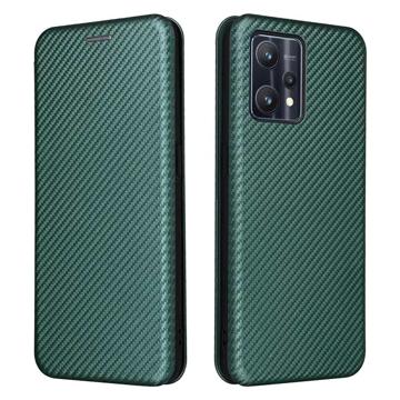 OnePlus Nord CE 2 Lite 5G Flip-deksel Karbonfiber Grønn