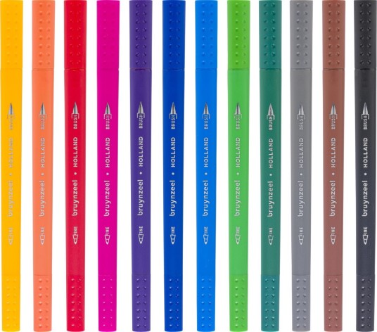 Fineliner Bruynzeel Brushpen Sett 12Stk Fineliner Bruynzeel Brushpen Sett 12Stk