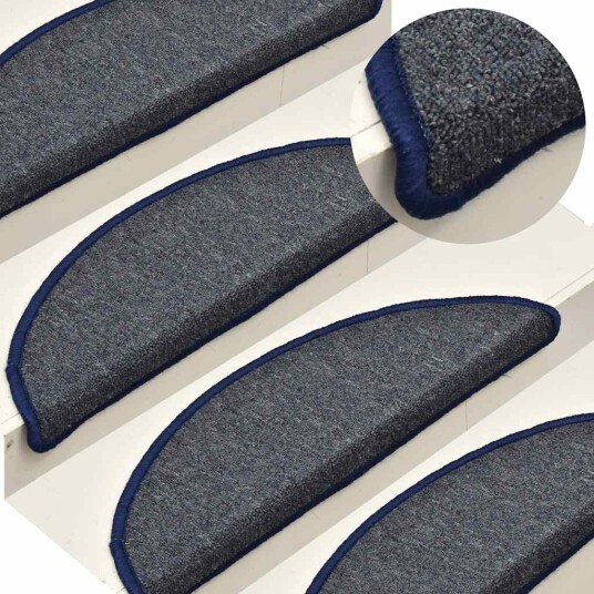  Trappematter 30 stk mørkegrå og blå 56x17x3 cm 8721288458629