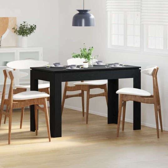 vidaXL Spisebord svart eik 120x60x76 cm konstruert tre vidaXL Spisebord svart eik 120x60x76 cm konstruert tre