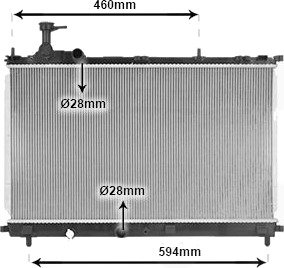 Radiator, motorkjøling VAN WEZEL 52012708