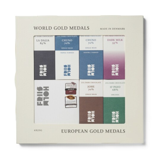 Friis-Holm Chokolade Selection World Gold Winners 6 x 25 g.