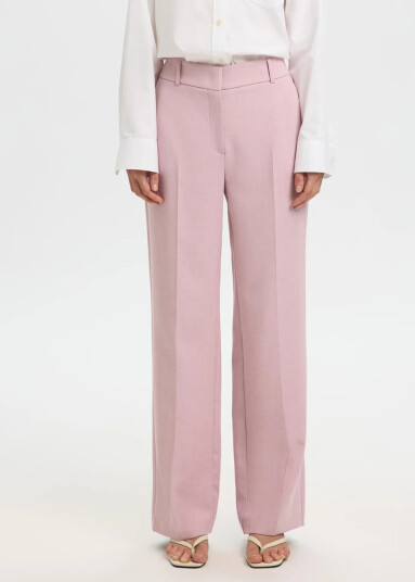 Selected Femme Rita Mid Waist Wide Pant Rosa 40/34