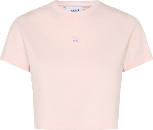 Maison Kitsune Baby Fox Patch Baby Tee Shirt Pink L