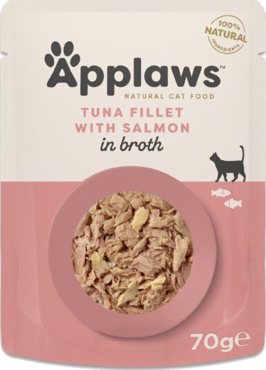 Applaws Våtfôr Til Katt Tunfisk og Laks i Kraft 70 g