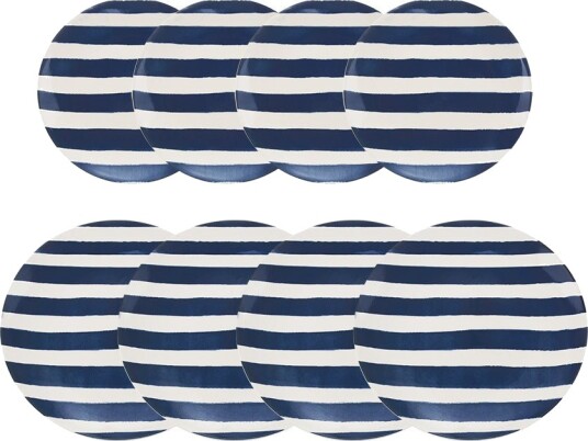 Seasons Summer Collection Servisesett 4stk Blå Striper