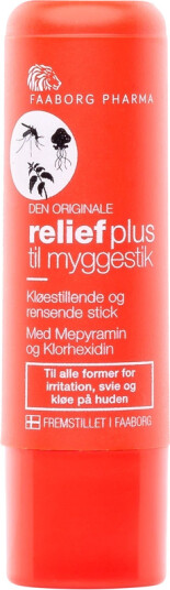 Faaborg Pharma Relief Plus Stick Til Myggestik 5.4 g Faaborg Pharma Relief Plus Stick Til Myggestik 5.4 g