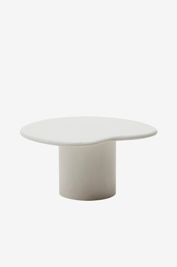 Kave Home Macarella sofabord i hvit sement 83 x 77 cm Hvit Kave Home Macarella sofabord i hvit sement 83 x 77 cm Hvit