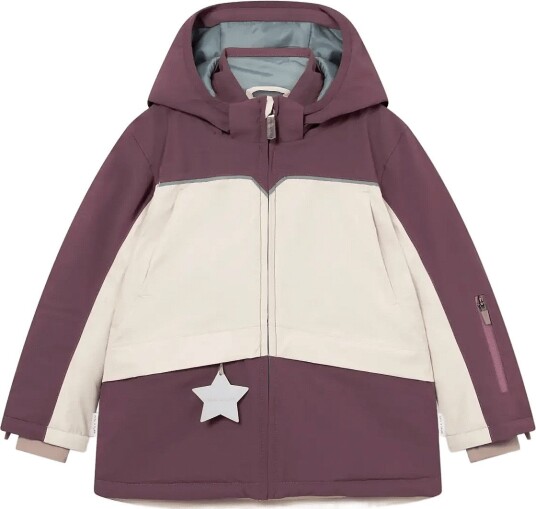 MINI A TURE Matadane Ski Tech Jacket. Grs EGG PLANT WHITE 6Y/116
