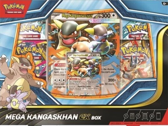 Pokémon Mega Kangaskhan EX Samleboks med 4 Boosterpakker