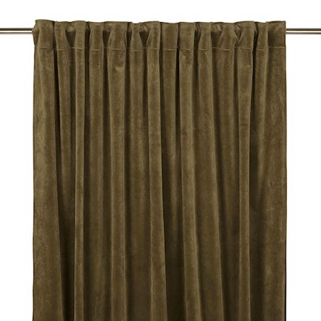 Fondaco Velvet Multifunksjonsgardiner 2-pakning 140 x 280 Olivengrønn