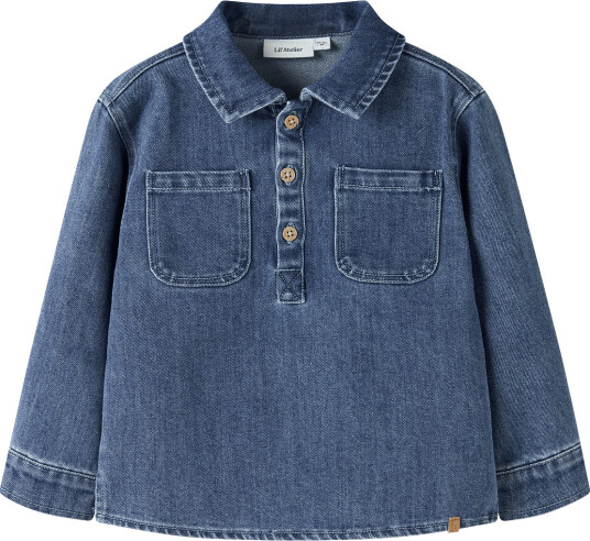 Lil"Atelier Nmmobello Ls Loose Overshirt 1144 Se Lil   Blue   110