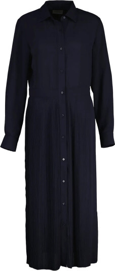 Gant Fluid Ls Shirt Dress Navy 40 Gant Fluid Ls Shirt Dress Navy 40