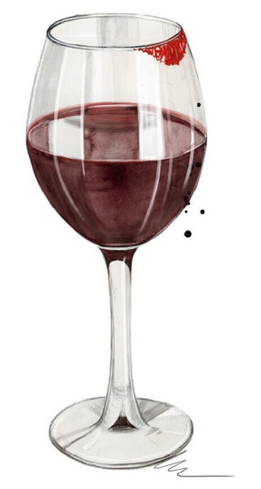 Kort gave vinglass Emmeselle