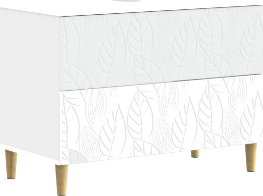vidaXL Baderomsvaskeskap DELFT Hvit 82 x 41 x 59 cm Konstruert tre