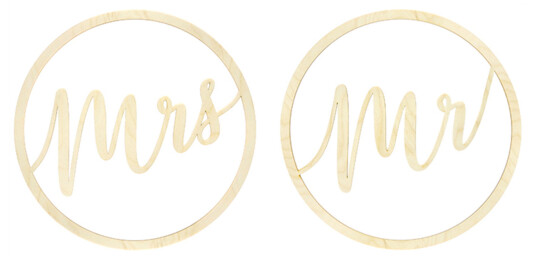 PartyDeco Mr Mrs Tredekorasjoner Hengande