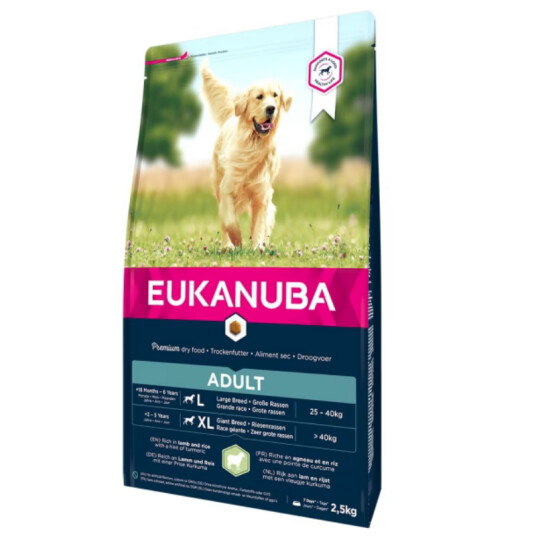 Eukanuba Tørrfôr Til Stor Voksen Hund Med Lam Og Ris 2.5 kg