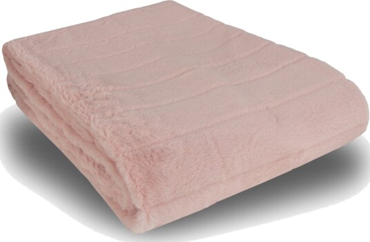 Nordstrand Home Pledd 135x190 cm Rosa teppe Fake fur Ekstra myk