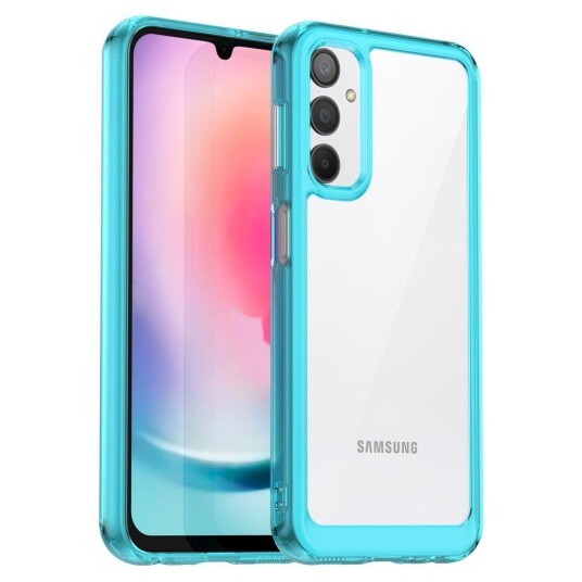 INCOVER Samsung Galaxy A24 Deksel Acrylic Combo - Gjennomsiktig / Turkis